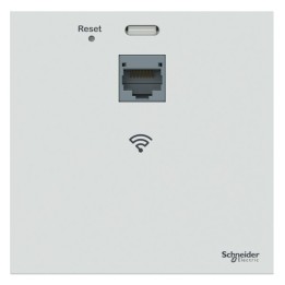 Schneider Resi9 Connect - Prise RJ45 pt accès wifi bibande POE - wifi 4-5-6 -1gbit - Blanc - Réf : SVDIR20491