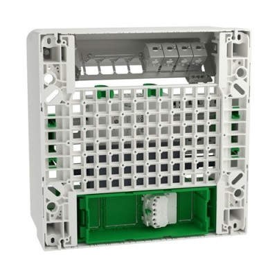 Schneider Resi9 Connect - Coffret VDI 13M1R - Switch 5ports PoE - Grade 3TV 4xRJ45 cat6a et prise RJ45 - Réf : R9H13401VDIXS-P