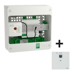 Schneider Resi9 Connect - Coffret VDI 13M1R - Switch 5ports PoE - Grade 3TV 4xRJ45 cat6a et prise RJ45 - Réf : R9H13401VDIXS