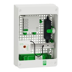 Schneider - Resi9 Coffret VDI 13M2R - Switch 5ports PoE - 2 prises - grade 3TV 6xRJ45 cat6a - Réf : R9H13402VDIXS