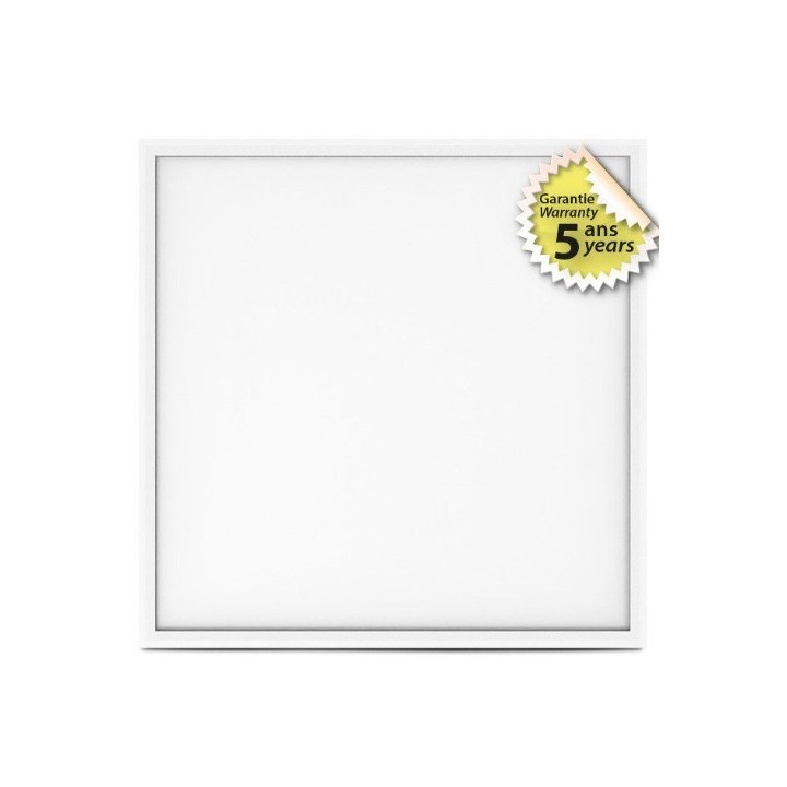 Miidex Lighting - Plafonnier LED x5 Blanc Backlit 595 x 595 25w 3000°k Dali2/Push - Réf : 100764