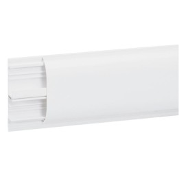 Legrand - Plinthe DLPlus 80x20mm 2 compartiments 1 couvercle longueur 2m - blanc - blanc - Réf : 030069