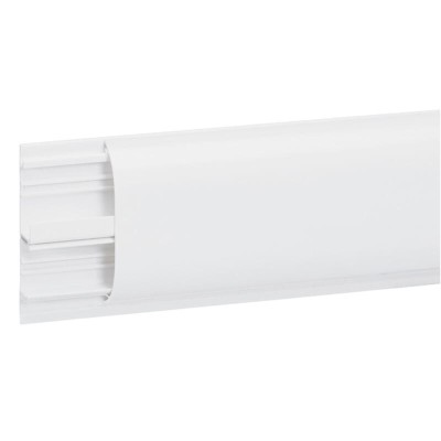 Legrand - Plinthe DLPlus 80x20mm 2 compartiments 1 couvercle longueur 2m - blanc - blanc - Réf : 030069