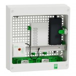 Schneider - Resi9 Coffret VDI 18M2R - Switch 9ports PoE - 2 prises - Grade 3TV - 8 RJ45 cat6a - Réf : R9H18402VDIXS