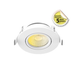 Miidex Lighting - 10 Spots LED CCT BBC Inclinable dont 2 GRATUITS - 6W 2700/3000/4000K Dimmable  - Réf : 100268(10)