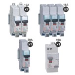 Legrand - Lot de 6 disjoncteurs + 1 interrupteur différentiel 40A - Type AC - Automatique - Pour T2 - Réf : 411632-P