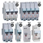 Legrand - Lot de 10 disjoncteurs + 2 interrupteurs différentiels 40A+63A - Type AC + A - Automatique - Pour T4 - Réf : 411638-P