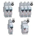Legrand - Lot de 6 disjoncteurs + 1 interrupteur différentiel 40A - Type AC - Vis/vis - Pour T2 - Réf : 411611-P