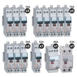 Legrand - Lot de 12 disjoncteurs + 2 interrupteurs différentiels 40A+63A - Type AC + A - Vis/vis - Pour T5 - Réf : 411617-P2