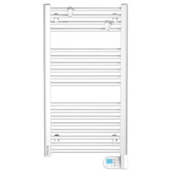 Intuis - Radiateur sèche-serviettes fluide à tubes ronds - Nao 2 - Blanc - 500W - Réf : M191311