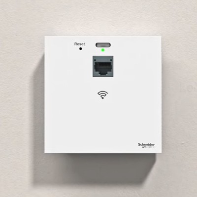 Schneider Resi9 Connect - Prise RJ45 point accès wifi bibande POE - wifi 4-5-6 -1gbit - Blanc - Réf : VDIR20491