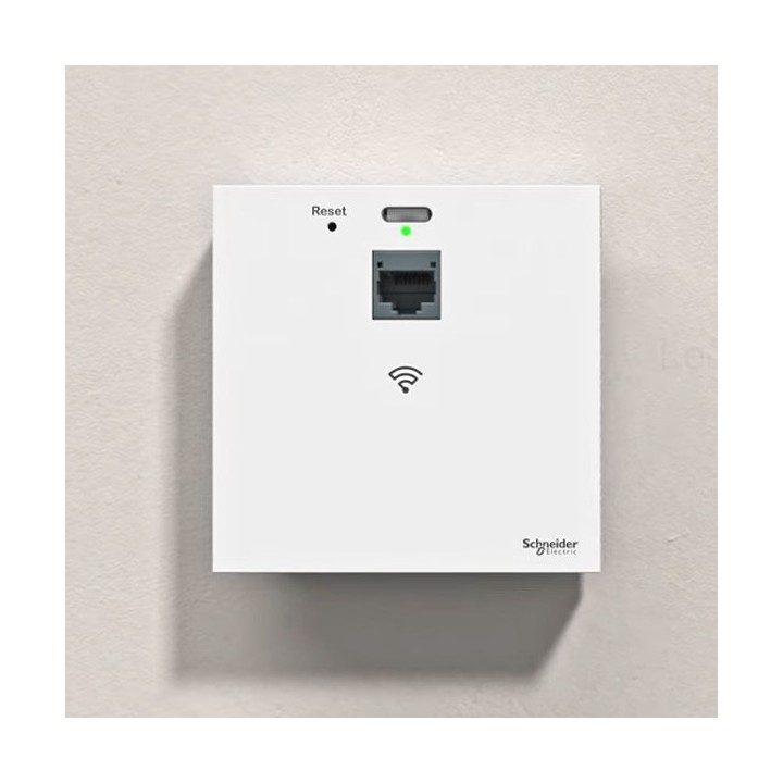 Schneider Resi9 Connect - Prise RJ45 point accès wifi bibande POE - wifi 4-5-6 -1gbit - Blanc - Réf : VDIR20491