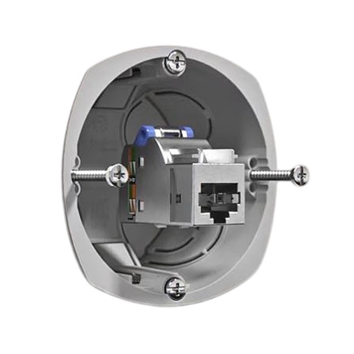 Schneider Resi9 Connect - Point d'accès WiFi + Connecteur RJ45 - Pack Réseau mural complet Cat 6A - 1gbit - Réf : VDIR20491-P
