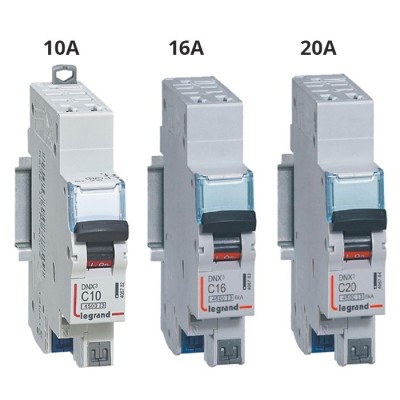 Legrand - Lot de 30 Disjoncteurs 10A / 16A / 20A - DNX³ 4500 - auto/auto - 6kA - courbe C - 1 module - Réf : 406782(30)
