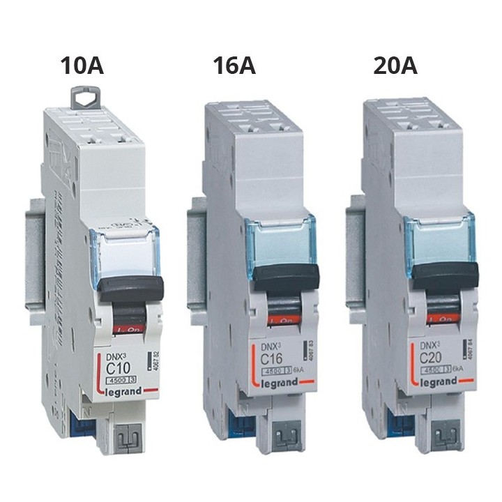 Legrand - Lot de 30 Disjoncteurs 10A / 16A / 20A - DNX³ 4500 - auto/auto - 6kA - courbe C - 1 module - Réf : 406782(30)