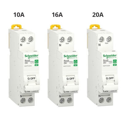 Schneider - Resi9 XP - Lot de 36 Disjoncteurs 10A / 16A / 20A - 1P+N - Courbe C - Peignables - Réf : R9PFC610(36)