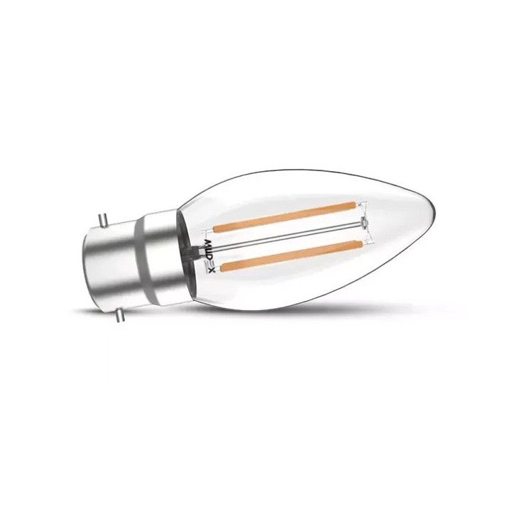 Miidex Lighting - Ampoule LED B22 Filament Flamme 4W 2700K - Réf : 100835