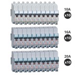 Legrand - Lot de 30 Disjoncteurs 10A / 16A / 20A - DNX³ 4500 - auto/auto - 6kA - courbe C - 1 module - Réf : 406782(30)