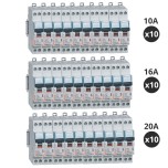 Legrand - Lot de 30 Disjoncteurs 10A / 16A / 20A DNX³ 4500 - vis/vis - 6kA - courbe C - 1 module - Réf : 406773(30)