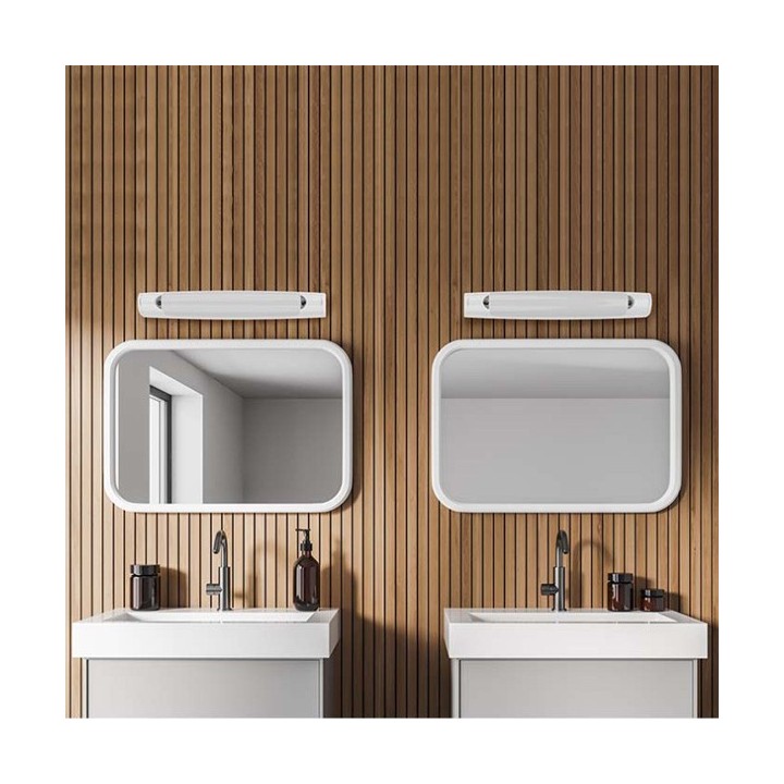 Miidex Lighting - Réglette LED Salle de bain + Interrupteur ON/OFF - 8W - 4000K - Réf : 101086