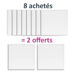 Krisane - Lot de 10 plafonniers LED Blanc dont 2 GRATUITS - 595x595 - 28W - 4000K - Réf : KRI28365
