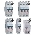 Legrand - Lot de 8 disjoncteurs + 1 interrupteur différentiel 63A Type AC - Vis/vis - Réf : 411506-P