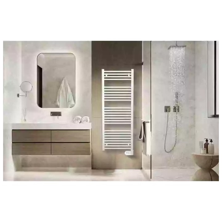 Intuis - Radiateur sèche serviettes fluide - Nao 3EO - 500W - Blanc - Réf : M190311