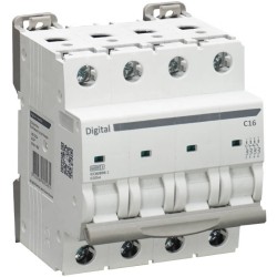 Digital Electric - Disjoncteur 4x16 A C6 kA - Réf : 02048