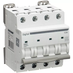 Digital Electric - Disjoncteur 4x20 A C6 kA - Réf : 02050