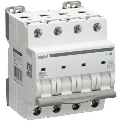 Digital Electric - Disjoncteur 4x10 A C6 kA - Réf : 02046