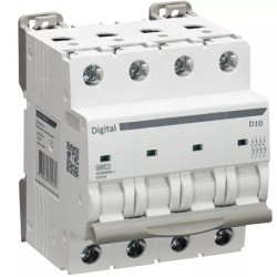 Digital Electric - Disjoncteur 4x10A D6 kA - Réf : 02098