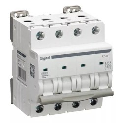 Digital Electric - Disjoncteur 4x50A - Courbe C - 10kA - Réf : 02174