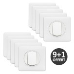 Legrand Céliane - Lot de 10 Va et Vient complets blancs dont 1 OFFERT - 10A - Réf : 099565(10)