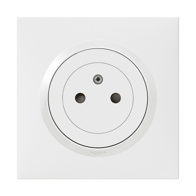 Legrand - Prise de courant 2P+T Surface dooxie one 16A livrée avec plaque carrée blanche et griffes - Réf : 600735