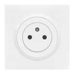 Legrand - Prise de courant 2P+T Surface dooxie 16A livrée avec plaque carrée blanche - Réf : 095015