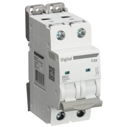 Digital Electric - Disjoncteur 2x10A - Courbe C - 6 kA - Réf : 02010