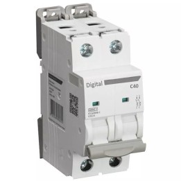 Digital Electric - Disjoncteur 2x40A - Courbe C - 6 kA - Réf : 02020