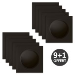 Legrand - Lot de 10 Poussoirs complets noirs dont 1 OFFERT - Dooxie One - 6A - Réf : 600204(10)