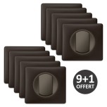 Legrand Céliane - Lot de 10 Boutons Poussoirs complets noires dont 1 OFFERT - 6A - Réf : B012(10)
