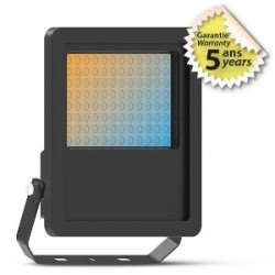 Miidex Lighting - Projecteur LED - Noir - 70W - CCT - IP65 - Réf : 100852