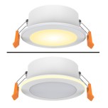 Krisane - Spot LED CCT - 6W - 3000-4000-6500K - avec bague lumineuse - Réf : KRI24080