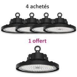 Miidex lighting - Lot de 5 HIGH BAY LED dont 1 GRATUIT - 200W 4000K IP65 - Garantie 5 ans - Réf : 100891