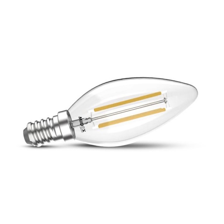 Miidex Lighting - Ampoule LED E14 Filament Flamme 4W 4000K - Réf : 100819