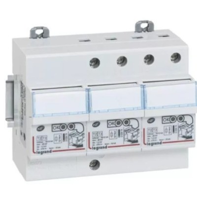 Legrand - Parafoudre pour protection tableau de distribution avec protection intégrée type2 Imax 12kA/pôle - 3P+N - Réf : 003973