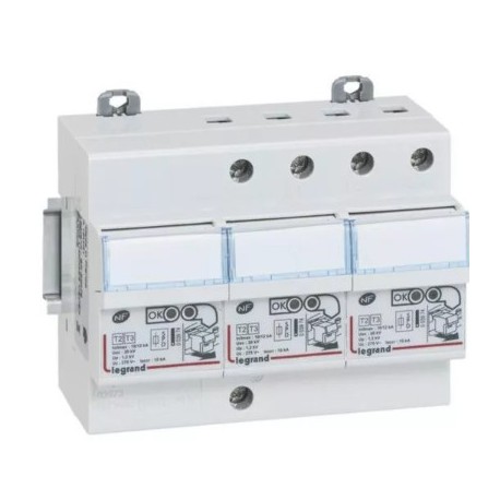 Legrand - Parafoudre pour protection tableau de distribution avec protection intégrée type2 Imax 12kA/pôle - 3P+N - Réf : 003973