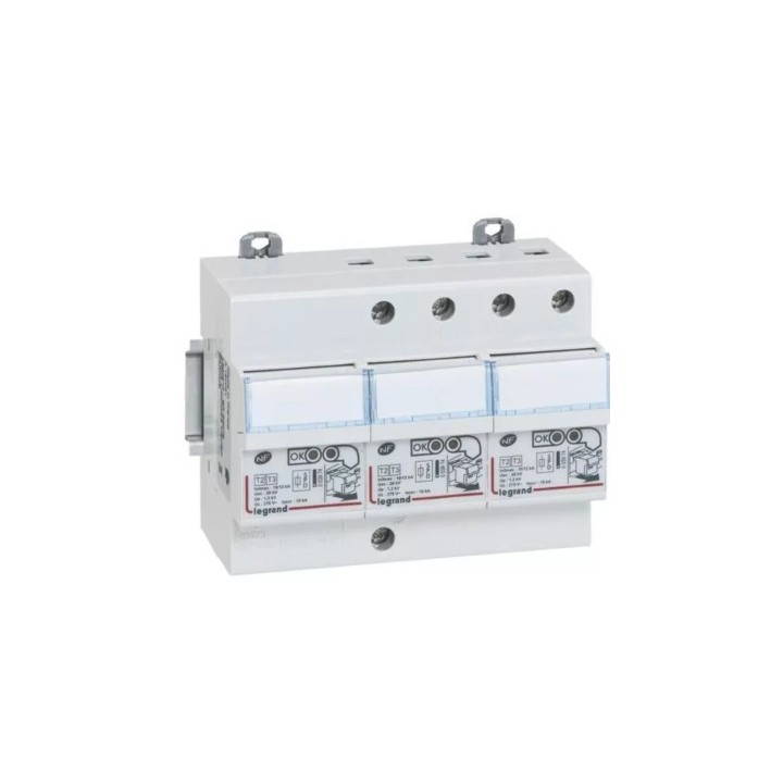 Legrand - Parafoudre pour protection tableau de distribution avec protection intégrée type2 Imax 12kA/pôle - 3P+N - Réf : 003973