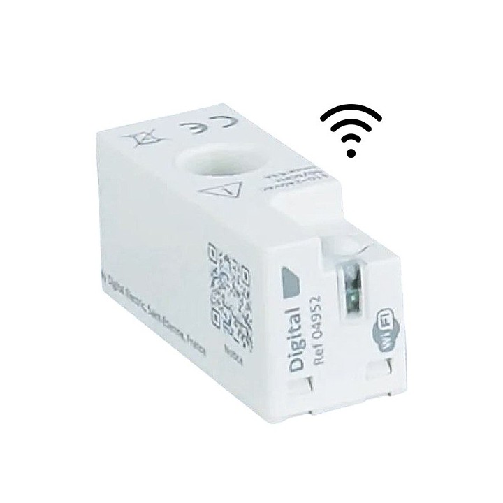 Digital Electric - Compteur d’énergie connecté Powerfly - WiFi 2,4 GHz - Courant max ≥ 60 A - Réf : 04952