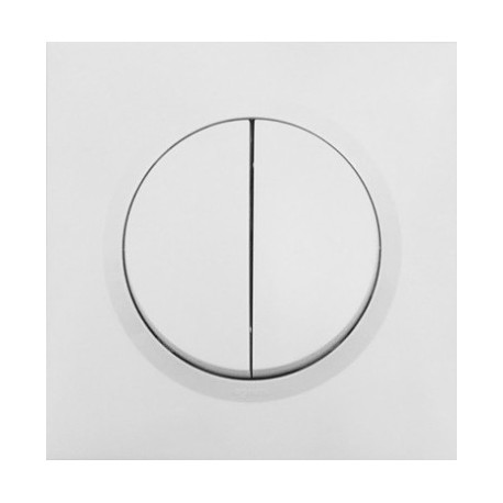 Legrand - Double interrupteur ou va-et-vient dooxie 10AX 250V~Livré avec Plaque Carré Blanche - Réf : 600002-P