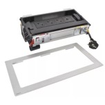 Legrand Incara - Flip-up équipé de 1 prise 2P+T et 1 chargeur USB Type-A+ C 15W avec cordon - 8 modules métal - Réf : 654850