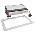 Legrand Incara - Flip-up équipé de 1 prise 2P+T et 1 chargeur USB Type-A+ C 15W avec cordon - 8 modules métal - Réf : 654850